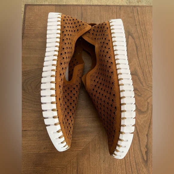 ILSE JACOBSEN Tulip 139 Suede Perforated Shoes Slip On Sneakers - Picture 5 of 16